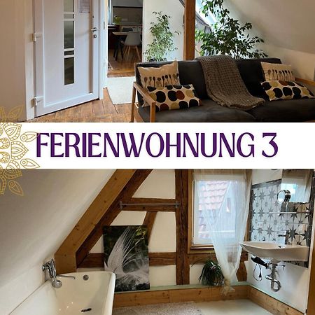 Ferienwohnung Ferieninrosengarten 1 Zi App 190 cm Deckenhöhe oder große DG WHG Exterior foto