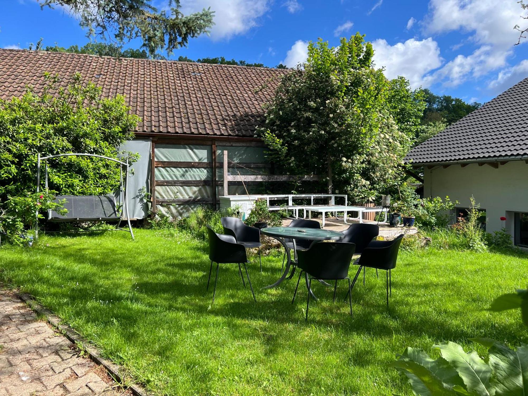 Ferienwohnung Ferieninrosengarten 1 Zi App 190 cm Deckenhöhe oder große DG WHG Exterior foto